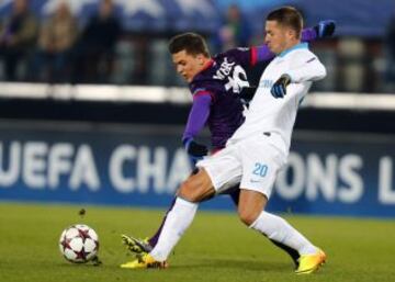 Austria Viena-Zenit. Thomas Murg y Viktor Fayzulin.