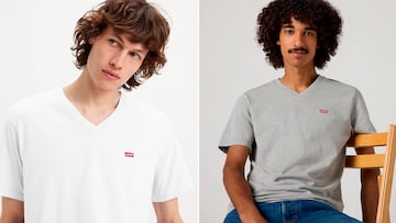Camiseta Levi's con cuello de pico en oferta.
