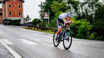 Remco Evenepoel reconoce el trazado de la contrarreloj del Giro 2020.