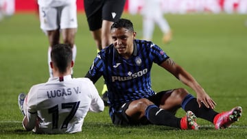 24/02/21 PARTIDO CHAMPIONS LEAGUE OCTAVOS IDA 
 ESTADIO DE BERGAMO 
 ATALANTA - REAL MADRID 
 LUCAS VAZQUEZ LUIS MURIEL