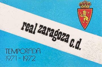 Carnet de socio del Real Zaragoza de la temporada 1971-72.