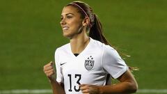 Alex Morgan durante un partido con la selecci&oacute;n estadounidense. 