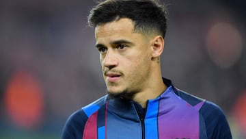 Philippe Coutinho, jugador del FC Barcelona, antes de un partido.