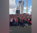 Asusta: la fiesta de la afición del Bayern en Plaza Castilla