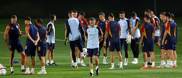 Último entrenamiento de España antes de enfrentarse a Marruecos