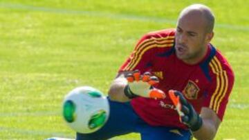 Pepe Reina, jugador de la Selección española.