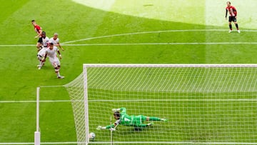 Acción del gol de Sancet.