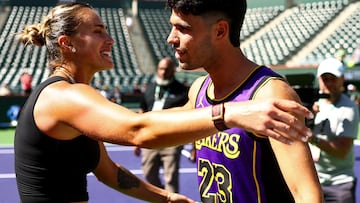 Aryna Sabalenka y Carlos Alcaraz en Indian Wells.
