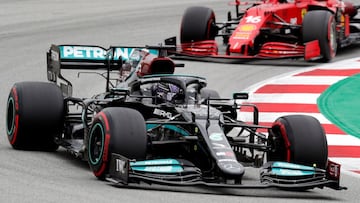 Lewis Hamilton (Mercedes W12). Barcelona, España. F1 2021.
