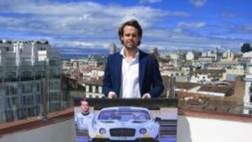 Andy Soucek durante la presentación como piloto oficial de Bentley.