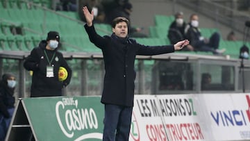 Mauricio Pochettino, entrenador del Paris Saint-Germain, durante un partido de Ligue 1 ante el Saint-Etienne. 