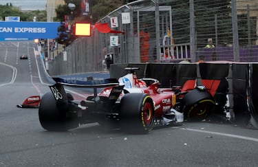 Accidente de Charles Leclerc.