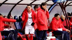 GRAF3711. EIBAR (GIPUZKOA), 03/02/2018.- El entrenador del Sevilla, Vincenzo Montella (c), durante el partido frente al Eibar correspondiente a la jornada 22 de la Liga de Primera Divisi&oacute;n de F&uacute;tbol, disputado hoy en el estadio de Ipur&uacut