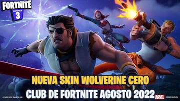 Club de Fortnite agosto 2022: nueva skin Wolverine Cero anunciada