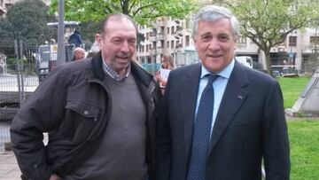Enrique Castro &#039;Quini&#039; y Antonio Tajani.