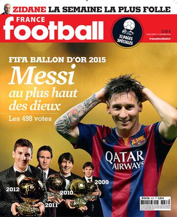 France Football: todas las portadas sobre el Bal車n de Oro desde 1956