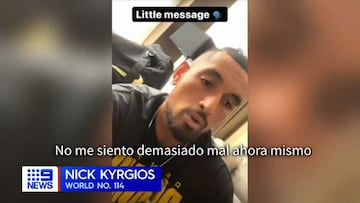 Kyrgios, positivo antes del Open: "Estoy tomando precauciones, aunque no las ideales"