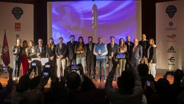 Foto de familia de la presentaci&oacute;n de la marat&oacute;n de Madrid 2022.