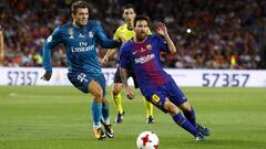 Messi y Kovacic durante el partido de la ida de la Supercopa de Espa&ntilde;a. 
