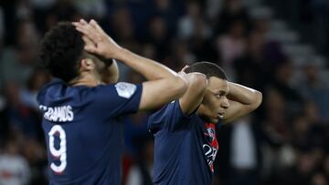 Momento del partido de Ligue 1 entre el PSG y el Clermont.