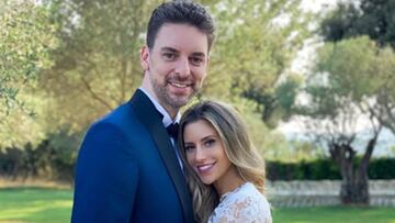 Pau Gasol y Catherine McDonnell en su segunda boda en España.