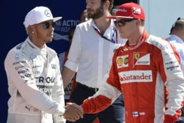 Hamilton y Raikkonen. 