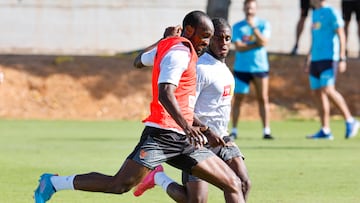 Foulquier, en un entrenamiento.