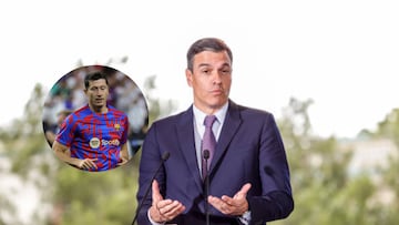 Pedro Sánchez ‘se moja’ sobre el fichaje de Lewandowski por el Barça