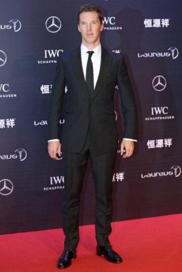 El actor británico Benedict Cumberbatch a su llegada a la ceremonia de entrega de los Premios Laureus del Deporte en Shanghái.