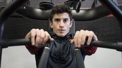 Cervera, 08/11/2018 El piloto de MotoGP Marc Marquez durante un entrenamiento en su gimnasio. Foto: Gianluca Battista