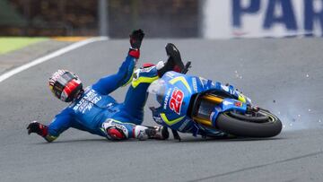 Maverick Viñales fue el mejor pese a caerse en Sachsenring.