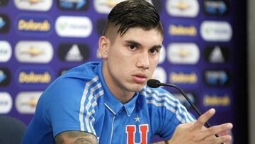 Santiago, 15 de febrero de 2017
 El jugador argentino de Universidad de Chile, Lucas Ontivero habla con los medios de comunicacion en el Centro Deportivo Azul.
 Christian Iglesias/Photosport*******
 
 Argentine player of Universidad de Chile, Lucas Ontive