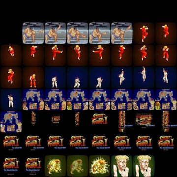 Esta secuencia de im&aacute;genes pertenece a la mochila de Street Fighter