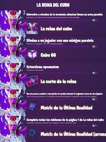 Misiones de la página 1 de La Reina del Cubo