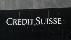 A view shows logo of Swiss bank Credit Suisse in front of an office building in Zurich, Switzerland March 16, 2023. REUTERS/Denis Balibouse