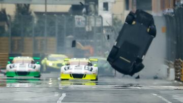 El espectacular accidente de Vanthoor en Macao.