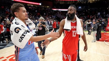 Trae Young (Atlanta Hawks) y James Harden (Houston Rockets).