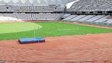 <b>CON LA PISTA. </b>El estadio olímpico quedaría así con la pista de atletismo alrededor del campo.
