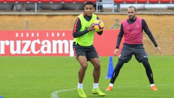 Muriel, durante un entrenamiento. 