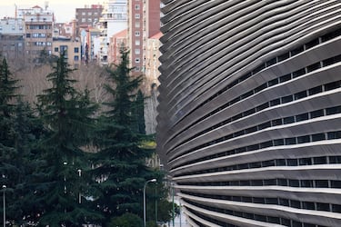 Detalle de las lamas del nuevo estadio Santiago Bernabéu.