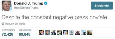 Covfefe, el invento de Trump que desata una cadena de mofas