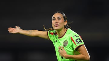 Jasmine Casarez of Juarez during the 16th round match between Pumas UNAM and FC Juarez as part of the Liga BBVA MX Femenil, Torneo Apertura 2025 at Olimpico Universitario Stadium, on October 16, 2025 in Mexico City, Mexico.