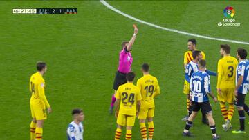 La secuencia de la expulsión de Piqué: Se encara con Nico