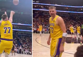 Llaman “basura” a Doncic y al segundo se clava un triple de locos: se vuelve y explota como pocas veces