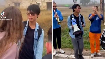 Un peregrino chino se lleva la sorpresa de su vida al pasar por un pueblo de Burgos