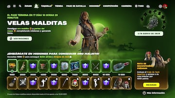 fortnite piratas del caribe evento velas malditas minipase