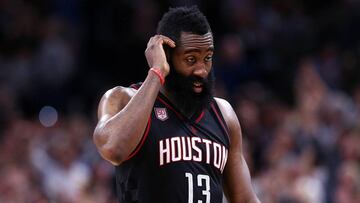 SAN ANTONIO, TX - MAY 09: James Harden #13 of the Houston Rockets walks off the court after an overtime loss against the San Antonio Spurs during Game Five of the Western Conference Semi-Finals at AT&amp;T Center on May 9, 2017 in San Antonio, Texas. NOTE TO USER: User expressly acknowledges and agrees that, by downloading and or using this photograph, User is consenting to the terms and conditions of the Getty Images License Agreement.   Ronald Martinez/Getty Images/AFP
 == FOR NEWSPAPERS, INTERNET, TELCOS &amp; TELEVISION USE ONLY ==