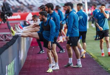  El Athletic Club en La Cartuja en su último entrenamiento antes de la final.