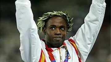 <b>BRONCE. </b>La segunda medalla del atletismo español en las olimpiadas de Atenas no se moverá del medallero.