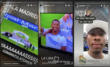 Las reacciones de las mujeres de los futbolistas del Real Madrid a la 35ª Liga madridista